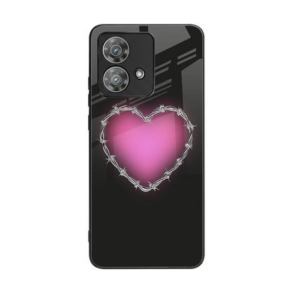 Chained Heart back phone cover | glass case for motorola edge 40 neo 5g