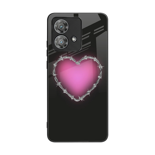 Chained Heart back phone cover | glass case for motorola edge 40 neo 5g