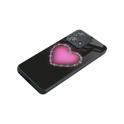 Chained Heart stylish phone case for motorola edge 40 neo 5g | glossy glass and slim fit