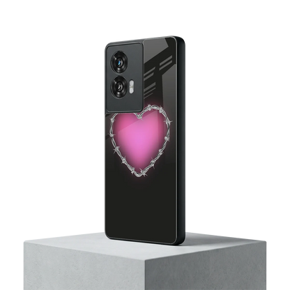 Chained Heart motorola edge 50 fusion mobile cover | shockproof glass phone case