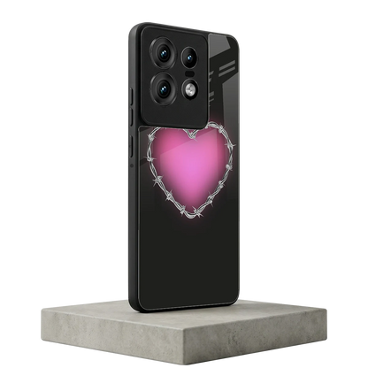 Chained Heart motorola edge 50 pro mobile cover | shockproof glass phone case