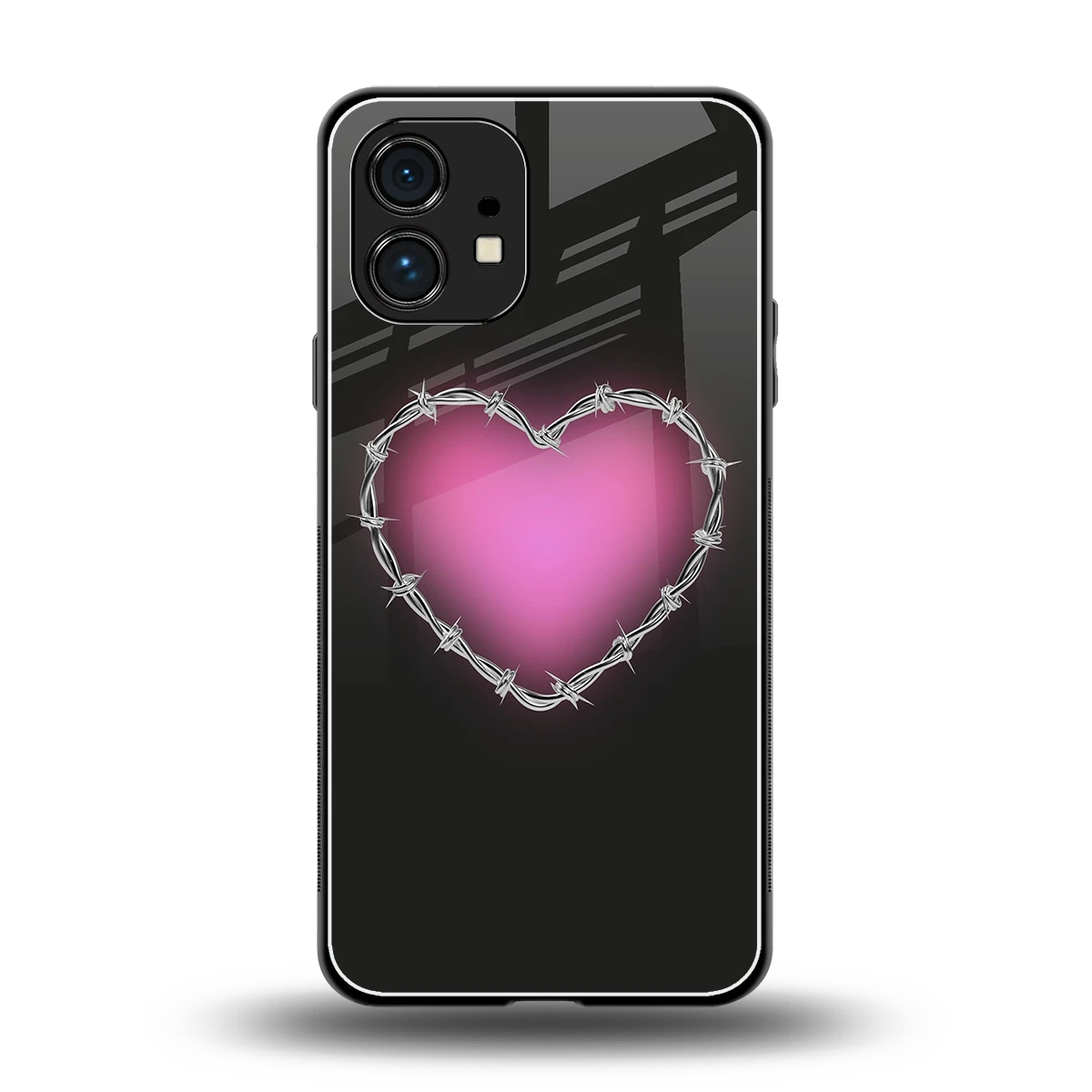 Chained Heart back phone cover | glass case for nothing phone 1