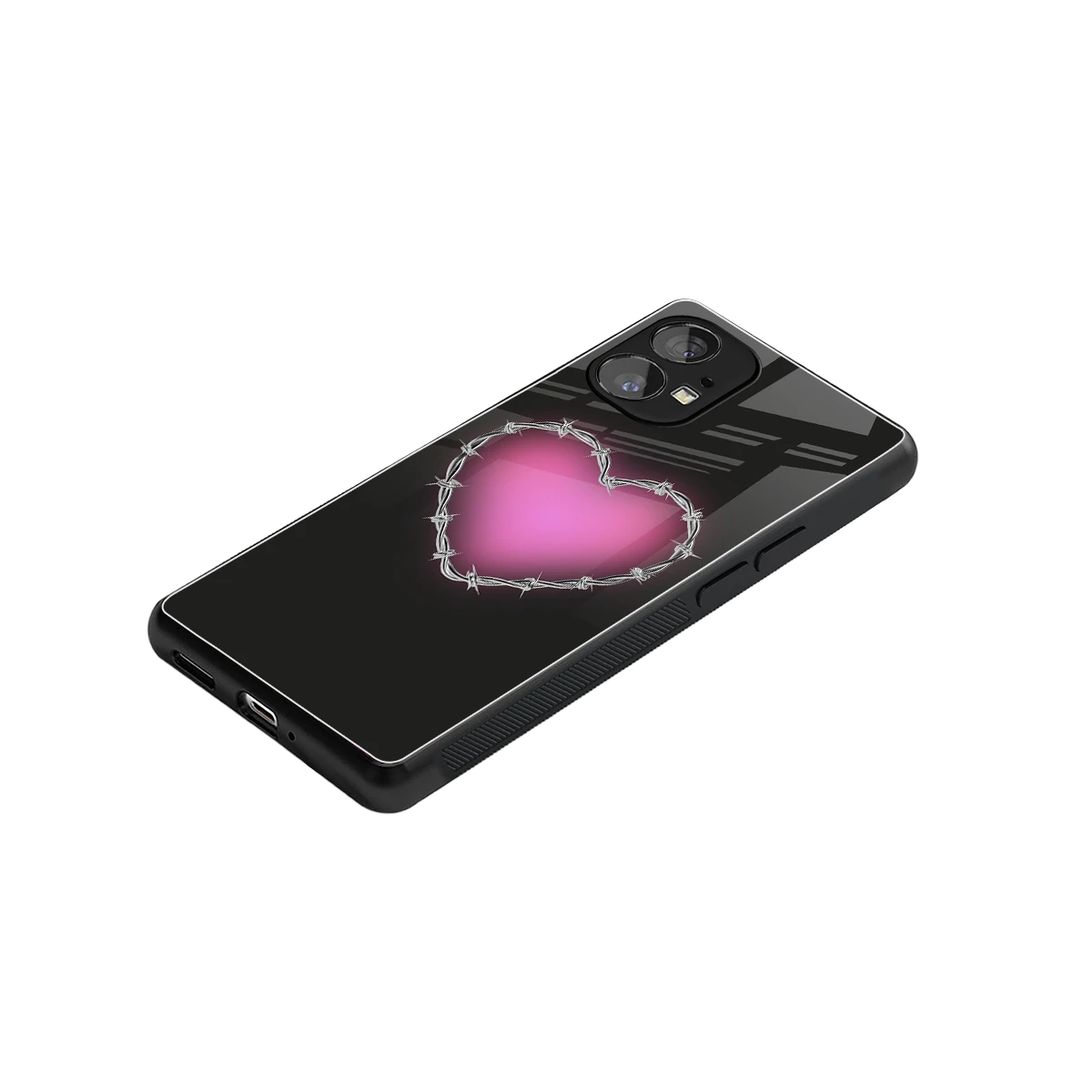 Chained Heart stylish phone case for nothing phone 1 | glossy glass and slim fit
