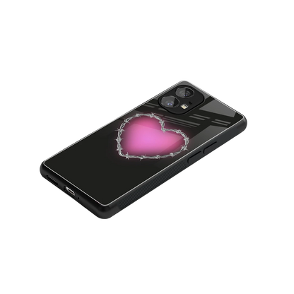 Chained Heart stylish phone case for nothing phone 1 | glossy glass and slim fit