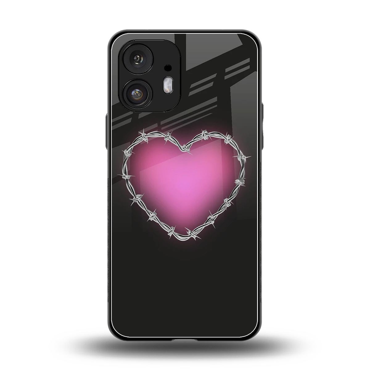 Chained Heart back phone cover | glass case for nothing phone 2
