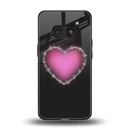 Chained Heart back phone cover | glass case for nothing phone 2a