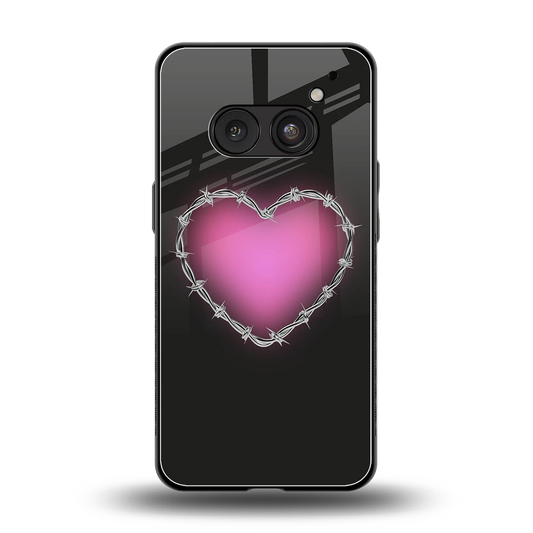 Chained Heart back phone cover | glass case for nothing phone 2a