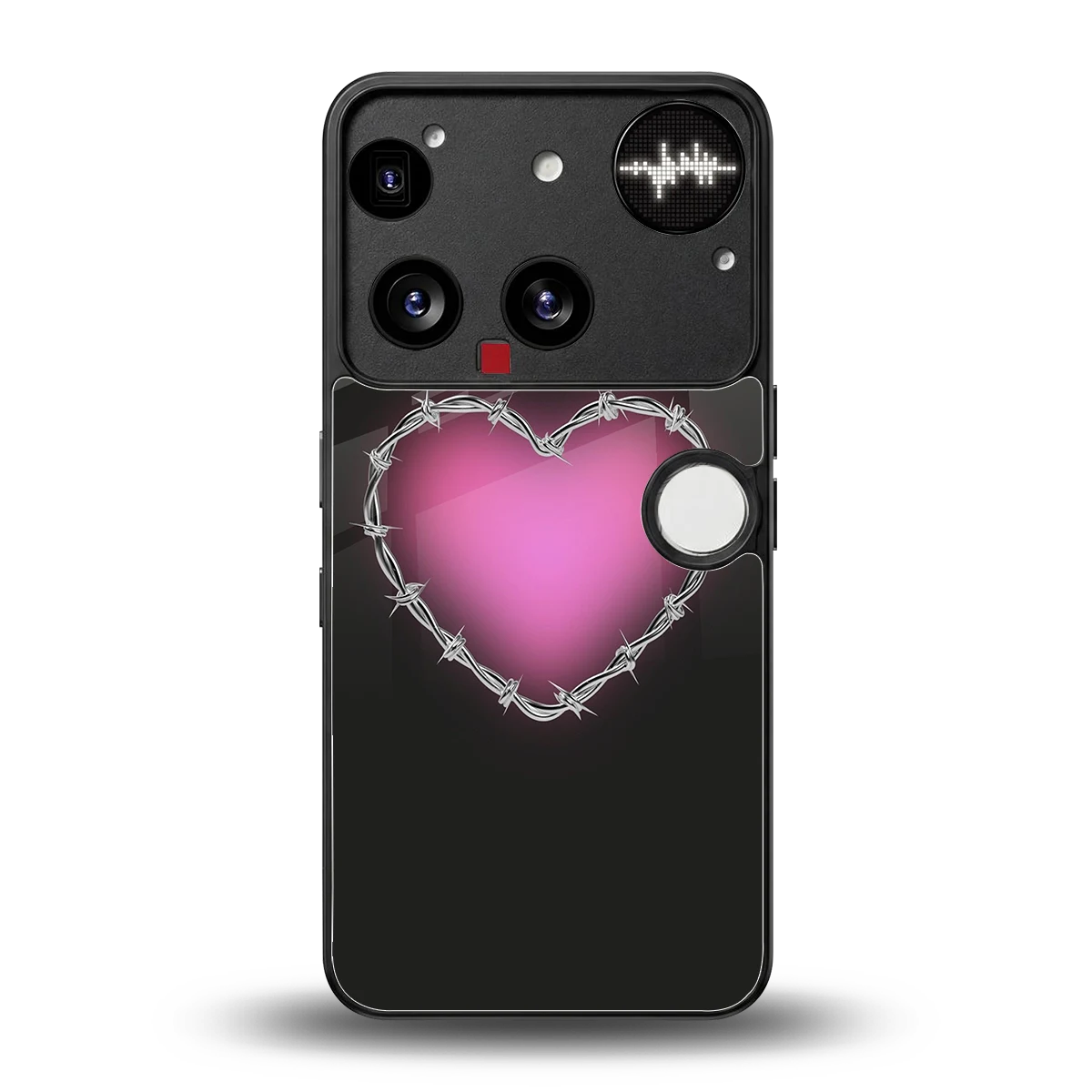 Chained Heart back phone cover | glass case for nothing phone 3
