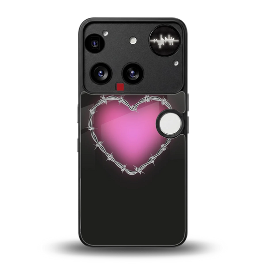 Chained Heart back phone cover | glass case for nothing phone 3