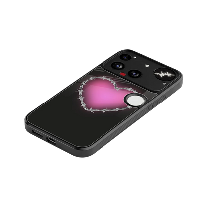 Chained Heart stylish phone case for nothing phone 3 | glossy glass and slim fit