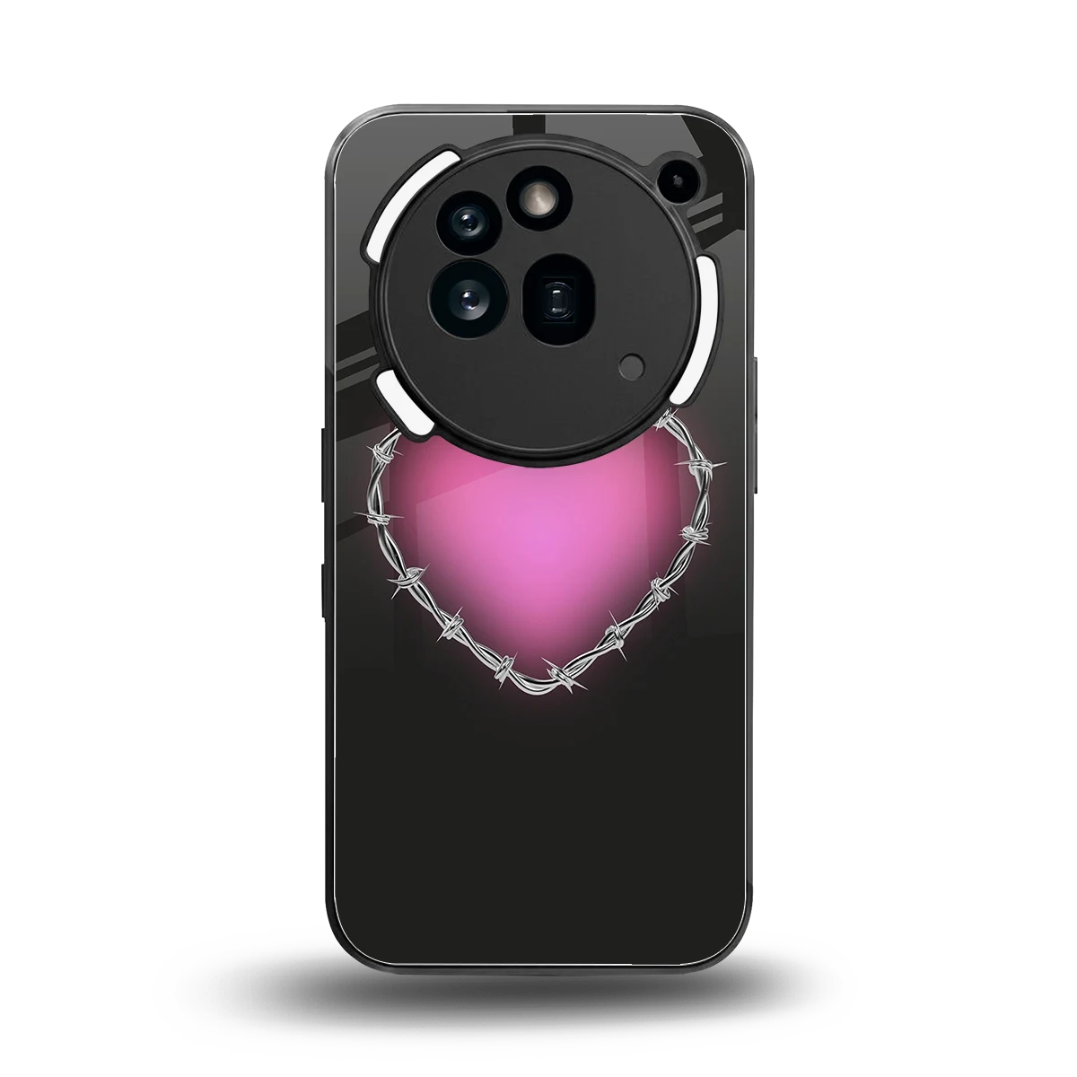 Chained Heart back phone cover | glass case for nothing phone 3a pro