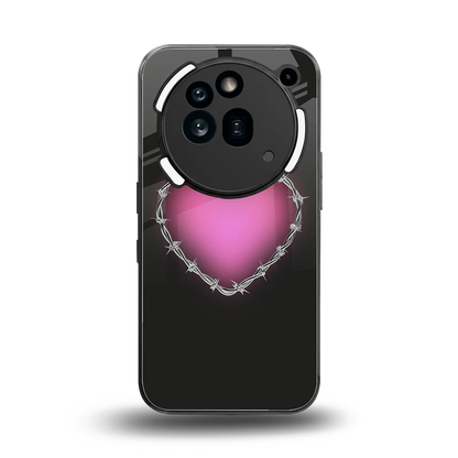 Chained Heart back phone cover | glass case for nothing phone 3a pro