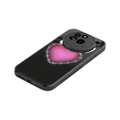 Chained Heart stylish phone case for nothing phone 3a pro | glossy glass and slim fit