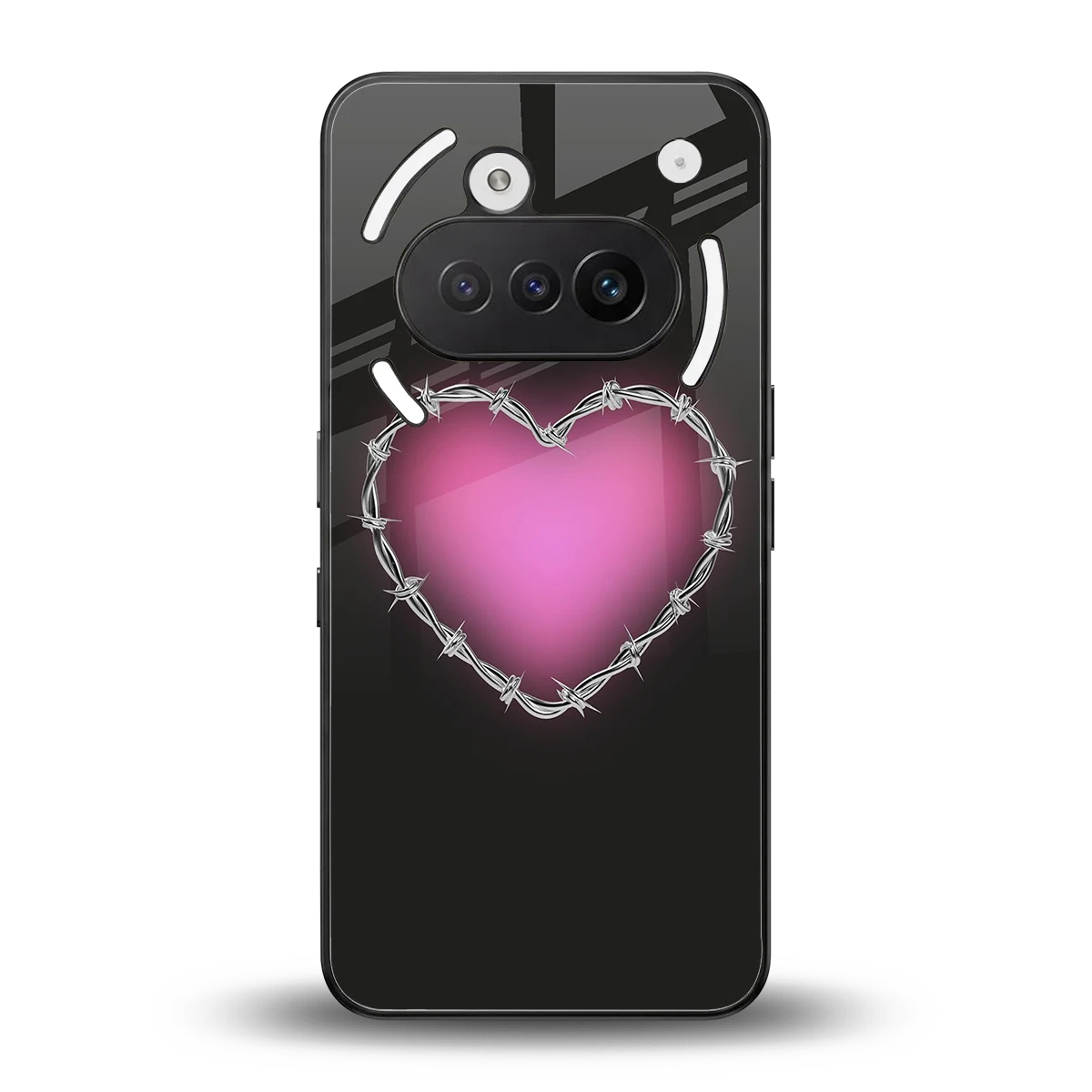 Chained Heart back phone cover | glass case for nothing phone 3a