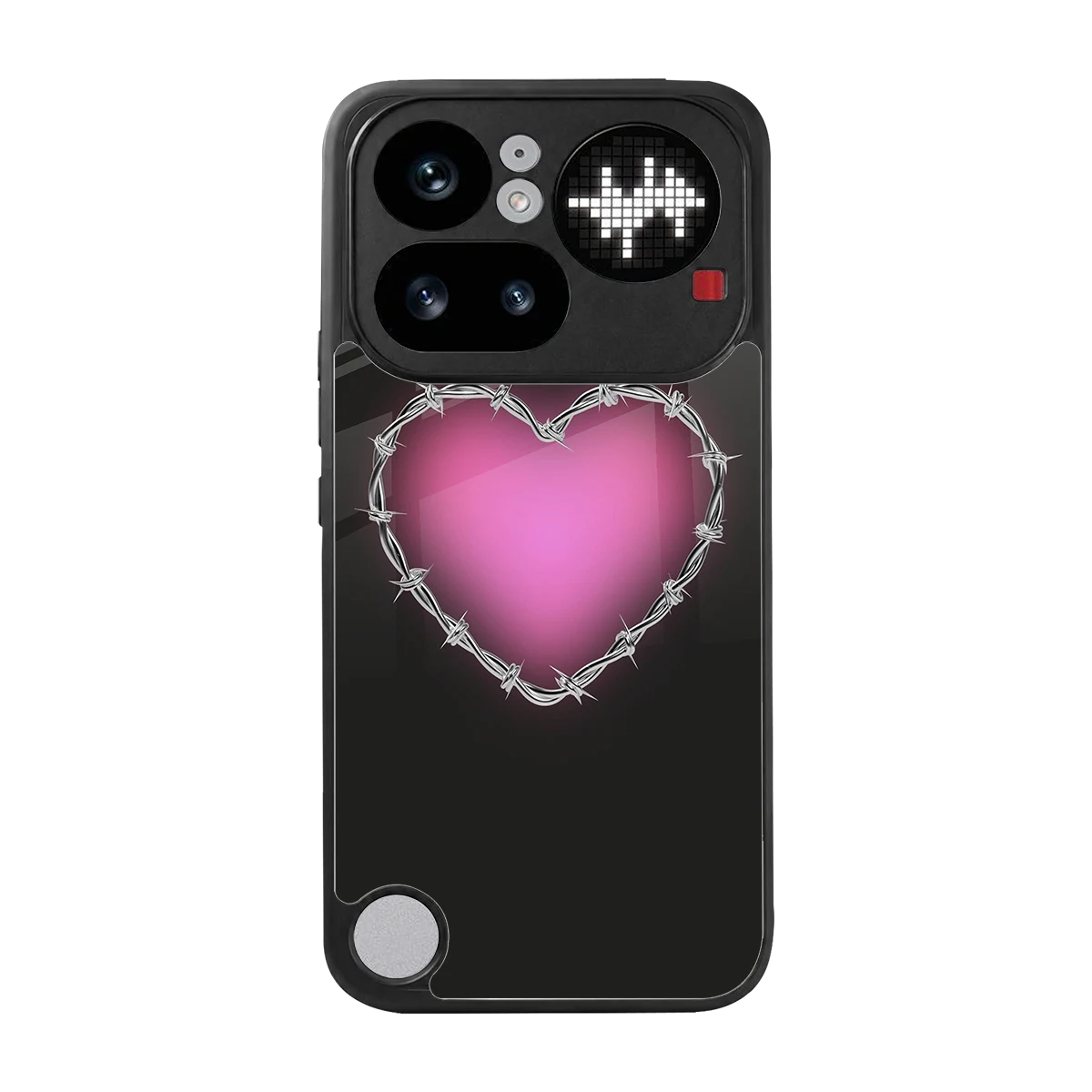 Chained Heart back phone cover | glass case for nothing phone 4a pro