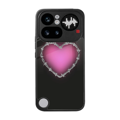 Chained Heart back phone cover | glass case for nothing phone 4a pro