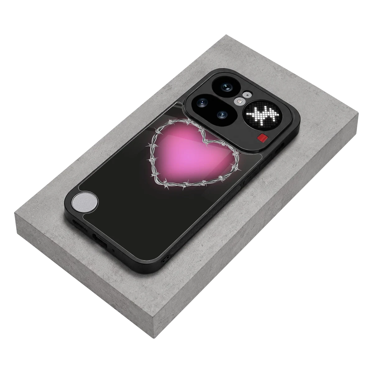 Chained Heart stylish phone case for nothing phone 4a pro | glossy glass and slim fit