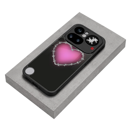 Chained Heart stylish phone case for nothing phone 4a pro | glossy glass and slim fit