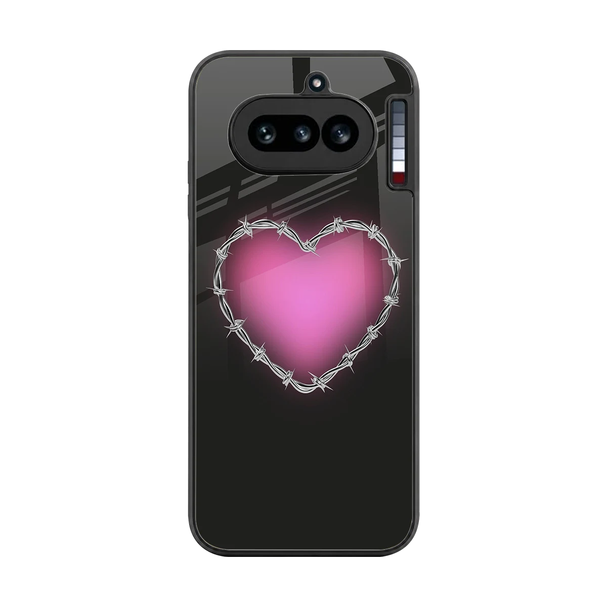 Chained Heart back phone cover | glass case for nothing phone 4a