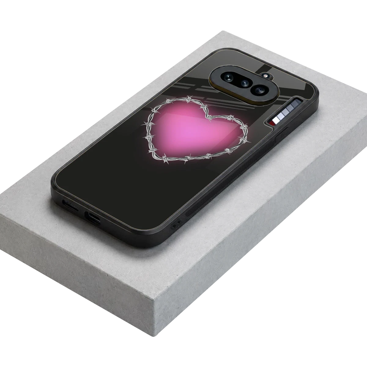 Chained Heart stylish phone case for nothing phone 4a | glossy glass and slim fit
