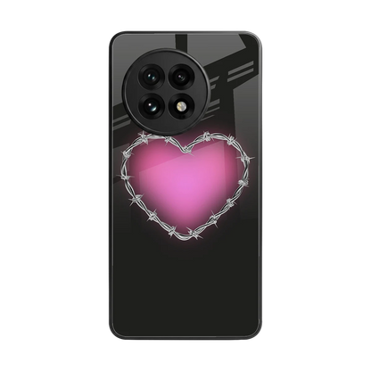 Chained Heart back phone cover | glass case for oneplus 13r