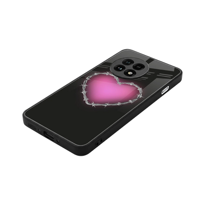 Chained Heart stylish phone case for oneplus 13r | glossy glass and slim fit