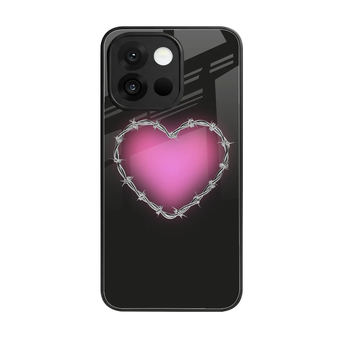 Chained Heart back phone cover | glass case for oneplus 13s