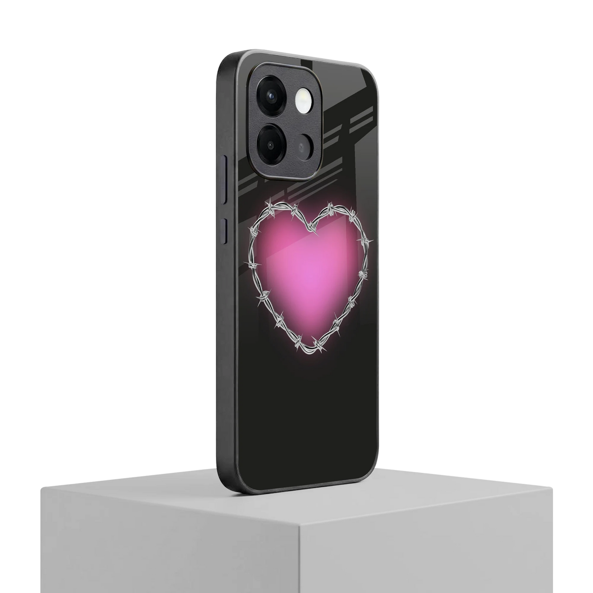 Chained Heart oneplus 13s mobile cover | shockproof glass phone case