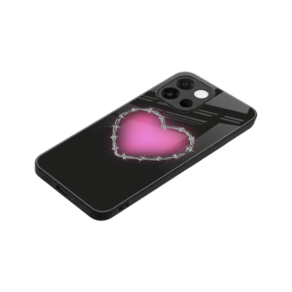 Chained Heart stylish phone case for oneplus 13s | glossy glass and slim fit