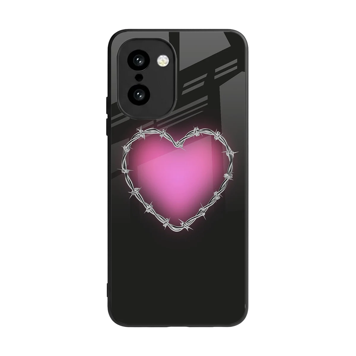 Chained Heart back phone cover | glass case for oneplus 15r