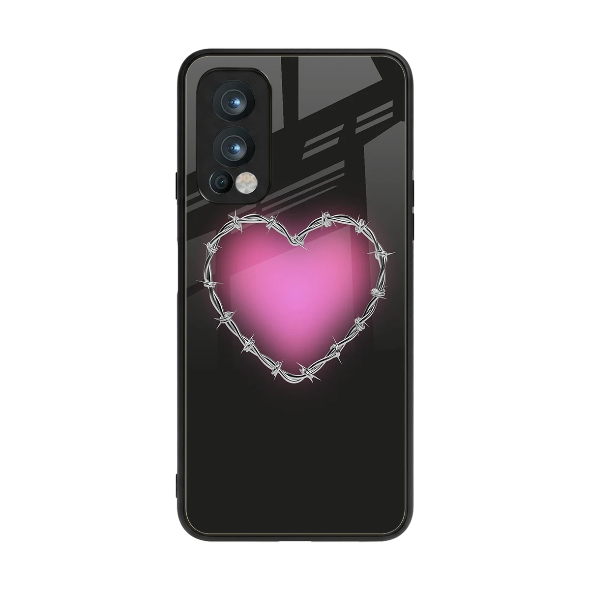Chained Heart back phone cover | glass case for oneplus nord 2