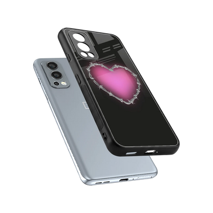 Chained Heart sleek oneplus nord 2 cover with tempered glass back and TPU edges