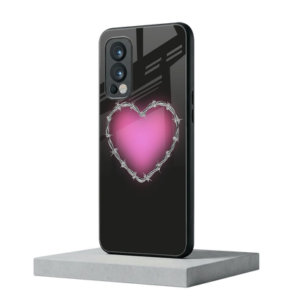 Chained Heart oneplus nord 2 mobile cover | shockproof glass phone case