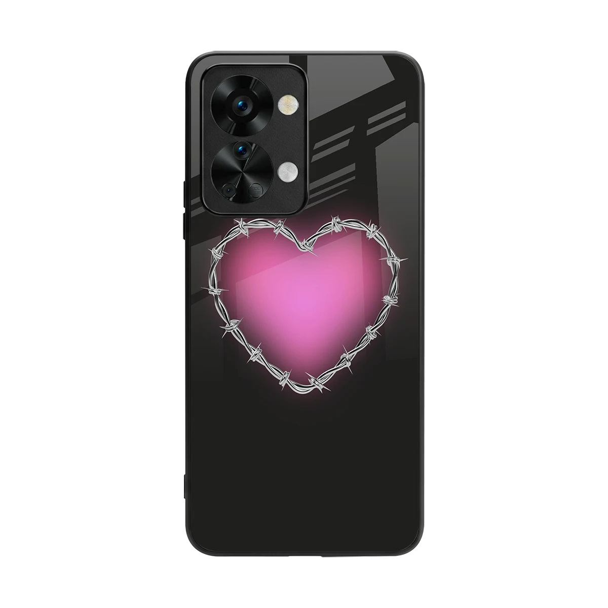 Chained Heart back phone cover | glass case for oneplus nord 2t