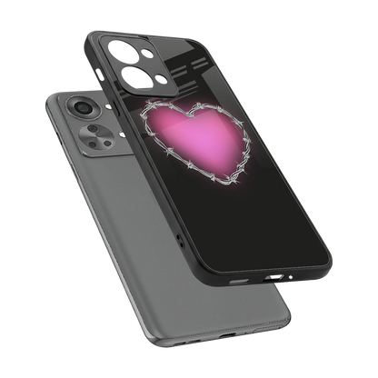 Chained Heart sleek oneplus nord 2t cover with tempered glass back and TPU edges