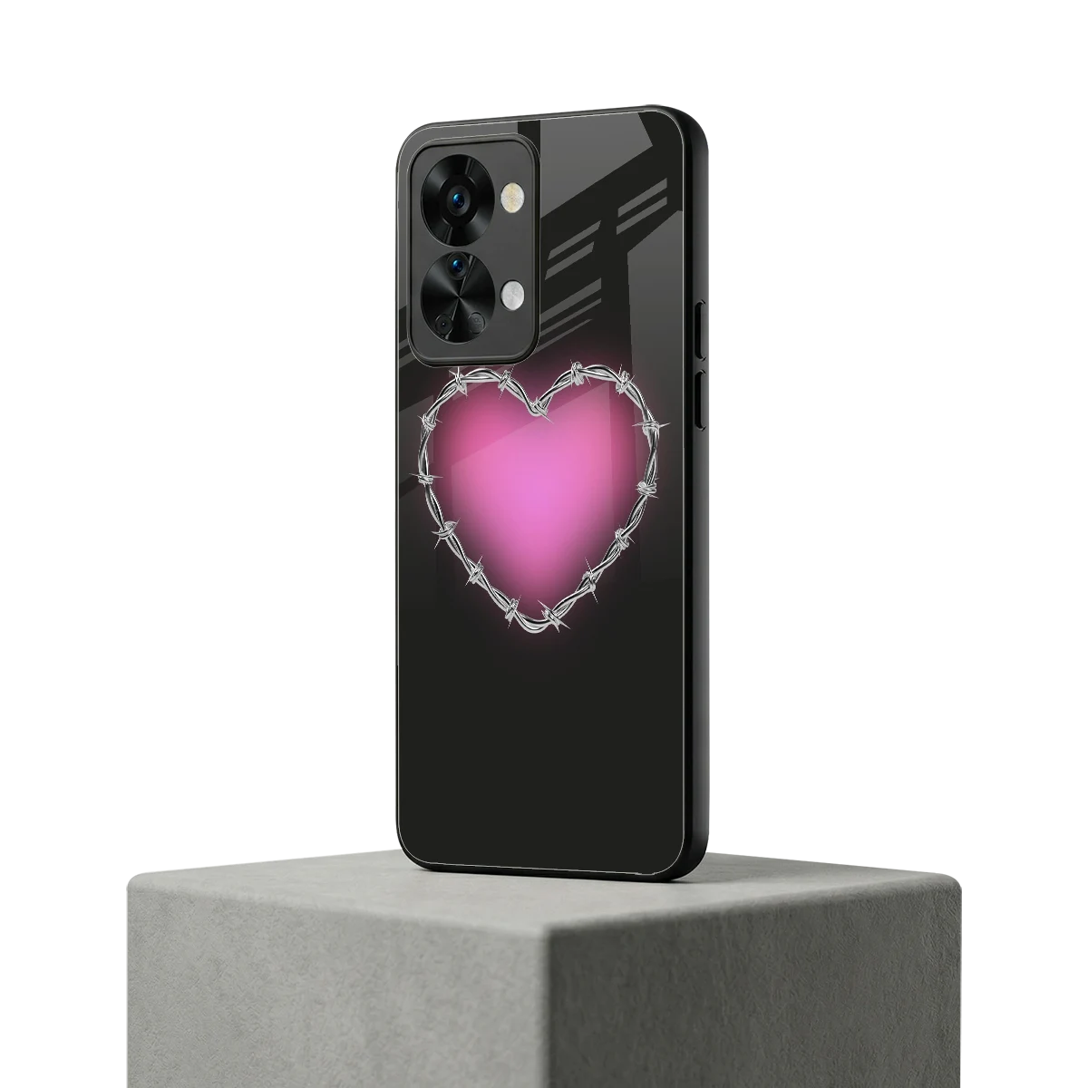 Chained Heart oneplus nord 2t mobile cover | shockproof glass phone case
