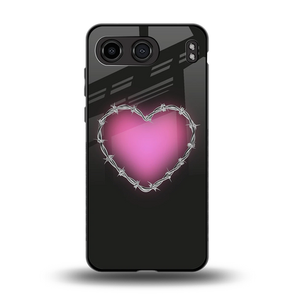 Chained Heart back phone cover | glass case for oneplus nord 4