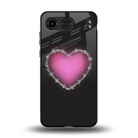 Chained Heart back phone cover | glass case for oneplus nord 4