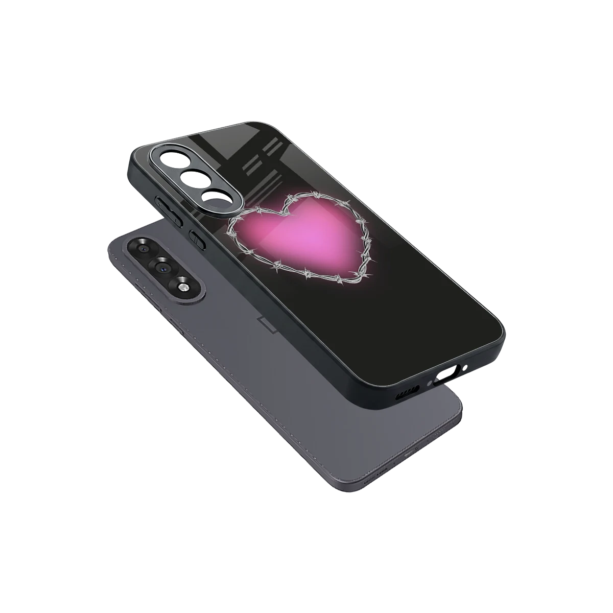 Chained Heart sleek oneplus nord 5 cover with tempered glass back and TPU edges