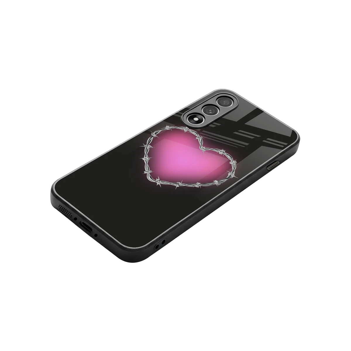 Chained Heart stylish phone case for oneplus nord 5 | glossy glass and slim fit