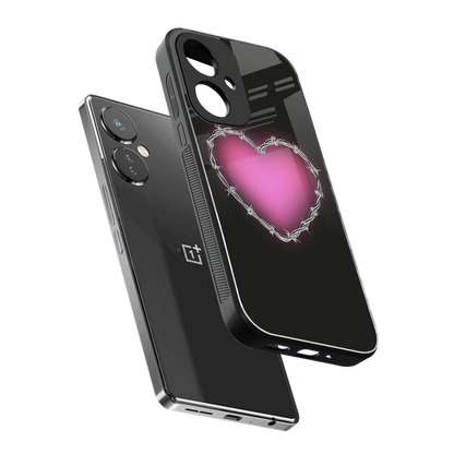 Chained Heart sleek oneplus nord ce 3 cover with tempered glass back and TPU edges