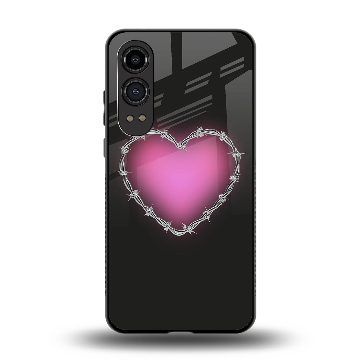 Chained Heart back phone cover | glass case for oneplus nord ce 4 lite