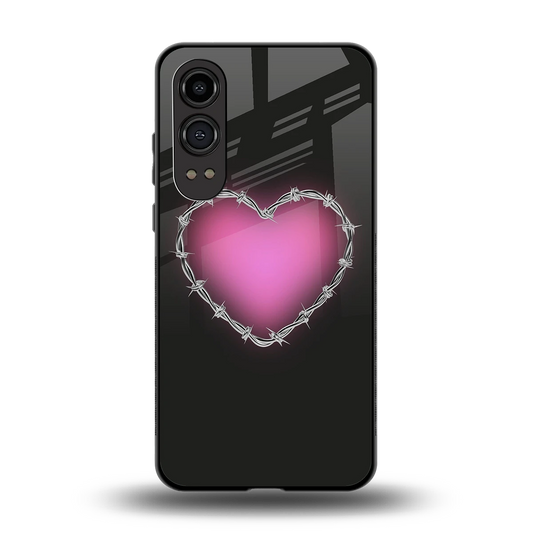 Chained Heart back phone cover | glass case for oneplus nord ce 4 lite