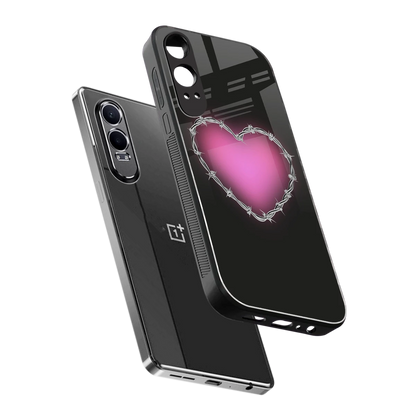Chained Heart sleek oneplus nord ce 4 lite cover with tempered glass back and TPU edges
