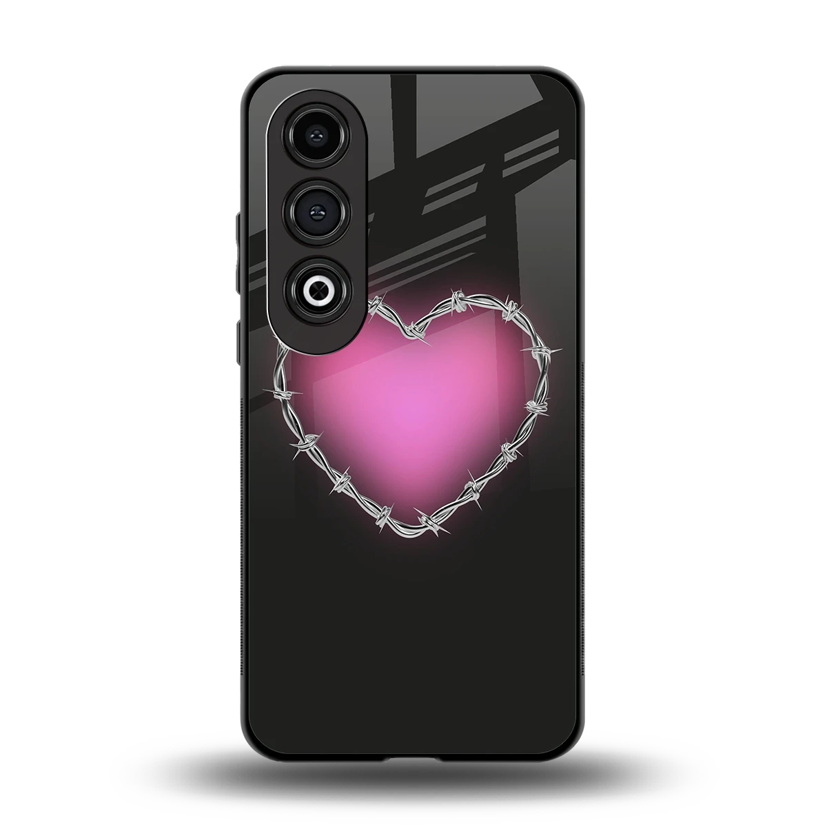 Chained Heart back phone cover | glass case for oneplus nord ce 4