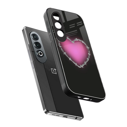 Chained Heart sleek oneplus nord ce 4 cover with tempered glass back and TPU edges