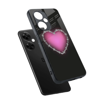 Chained Heart sleek oneplus nord ce 3 lite cover with tempered glass back and TPU edges
