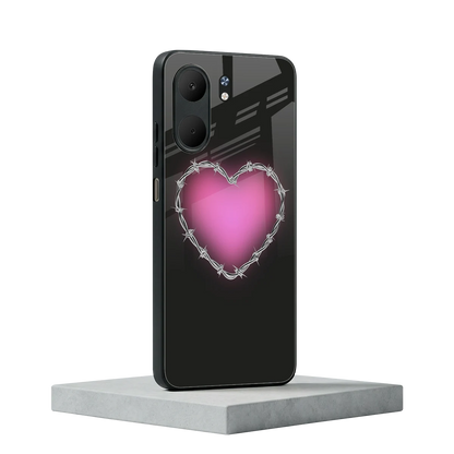 Chained Heart oppo a5x 5g mobile cover | shockproof glass phone case