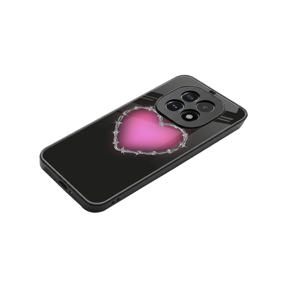 Chained Heart stylish phone case for oppo f29 5g | glossy glass and slim fit