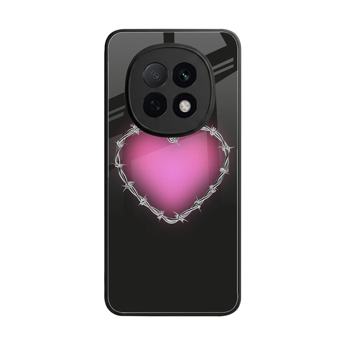 Chained Heart back phone cover | glass case for oppo f29 pro 5g